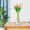 Ciieeo Glass Flower Vase Elegant Hydroponic Container for Home for Fresh and Artificial Arrangements and Stable Design Table Centerpiece view 4