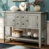 HomeLoft Basics Cambridge Series Buffet Sideboard Console Table with Bottom Shelf (Antique Gray) view 1