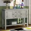 HomeLoft Basics Cambridge Series Buffet Sideboard Console Table with Bottom Shelf (Antique Gray) view 3