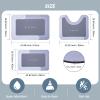 3PCS Absorbent Bath Mat Magic Rug Sets, Quick Drying Bath Mat Non-Slip Floor Rug Rubber Backed for Bathroom Kitchen Shower Sink (16.9''x23.6''+19.7''x23.6''+19.7''x31.9'', Blue) view 2