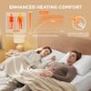 Bedsure Heated Mattress Pad King - Bed Warmer with Memory & Preheat Functions, 12-Hour Auto Off & 10 Heat Settings, Dual Controllers, Fast Heating, Brushed Electric Mattress Pad King, 78"x80" view 4