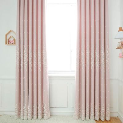 Beydodo Blackout Curtains 84 inches Long, Living Room Darkening Curtains 2 Panel Sets Solid Pink with Embroidered Sheer, Polyester Blackout Curtains Pinch Pleated 52 x 84inch