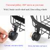 ERoomQ 3 Tier Rolling Basket Cart, Multi-Purpose Storage Cart Microwave Stand for Kitchen, Cabinet, Bathroom, Office Pantry and More view 2