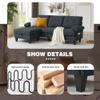Soscana Sectional Sofa for Living Room, 84" Small L Shaped 3 Seater Couch with Reversible Chaise Polyster Fabre for Apartment Small Space, Dark Grey view 3