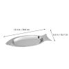 ZMQJEQANBG Modern Large Dinner Plates Creative Stainless Steel Dinner Plate Restaurant Oval Steamed Fish Plate Fish-Shaped Snack Dessert Plate Kitchen Tray Stackable Dinner Plates view 2