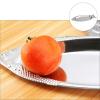 ZMQJEQANBG Modern Large Dinner Plates Creative Stainless Steel Dinner Plate Restaurant Oval Steamed Fish Plate Fish-Shaped Snack Dessert Plate Kitchen Tray Stackable Dinner Plates view 4