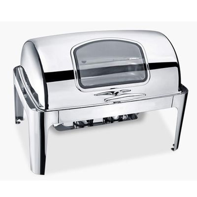 Stainless Steel Catering Buffet Full Size Chafer Complete Set Rectangular Chafing Dish for Warmer Tray Kitchen Party Dining 9L