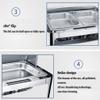 Stainless Steel Catering Buffet Full Size Chafer Complete Set Rectangular Chafing Dish for Warmer Tray Kitchen Party Dining 9L view 3