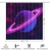 TOWINSFB 4Pcs Purple Planet Starry Sky Shower Curtain Set with Toilet Lid Cover Non-Slip Rugs for Bathroom, Fantasy Outer Space Scenery Shower Curtain Bathroom Sets with Hooks, 72x72 Inch view 2