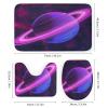 TOWINSFB 4Pcs Purple Planet Starry Sky Shower Curtain Set with Toilet Lid Cover Non-Slip Rugs for Bathroom, Fantasy Outer Space Scenery Shower Curtain Bathroom Sets with Hooks, 72x72 Inch view 3