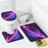 TOWINSFB 4Pcs Purple Planet Starry Sky Shower Curtain Set with Toilet Lid Cover Non-Slip Rugs for Bathroom, Fantasy Outer Space Scenery Shower Curtain Bathroom Sets with Hooks, 72x72 Inch view 4
