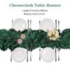 30 Pack Emerald Green Cheesecloth Table Runner 9FT Rustic Sheer Table Runners 17x108 Inch Gauze Boho Runner for Wedding Bridal Baby Shower Birthday Party Table Decorations view 2