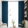 Beydodo Grommet Curtains 72 inch Length, Living Room Curtains for Windows 2 Panel Sets Solid Blue, Curtains Velvet 54 x 72inch view 1