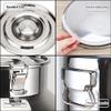 201 Stainless Steel Milk Can, 5-100L Milk Bucket Wine Pail Oil Barrel Tea Canister Tote Jug with Sealed Lid And Carry Handle for Liquid Storage Container, 28L () view 4