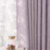 Beydodo Drapes for Living Room 90 inch Length 2 Panels, Farmhouse Curtains for Bedroom Solid Purple Khaki Jacquard, Chenille Blackout Curtains Grommet 54 x 90inch view 3