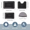 3PCS Absorbent Bath Mat Magic Rug Sets, Quick Drying Bath Mat Non-Slip Floor Rug Rubber Backed for Bathroom Kitchen Shower Sink (16.9''x23.6''+19.7''x23.6''+19.7''x31.9'', Black) view 2