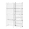 AWTATOS Closet Organizer 8 Cube Storage Shelves Clothes Organizers Closet Storage Stackable Cubby Shelving for Closet Bedroom Living Room Office, Transparent Twill view 1