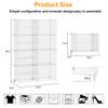 AWTATOS Closet Organizer 8 Cube Storage Shelves Clothes Organizers Closet Storage Stackable Cubby Shelving for Closet Bedroom Living Room Office, Transparent Twill view 3
