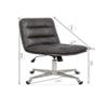 Generic Upholstered Adjustable Swivel Armless Office Chair Desk Chair Vintage Brown view 2