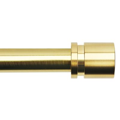 Byondeth Curtain Rods for Windows 16 to 144 Inches Adjustable Length 1 Inch Diameter Window Curtain Rod with Aluminium Finials, Gold
