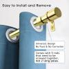Byondeth Curtain Rods for Windows 16 to 144 Inches Adjustable Length 1 Inch Diameter Window Curtain Rod with Aluminium Finials, Gold view 2