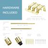Byondeth Curtain Rods for Windows 16 to 144 Inches Adjustable Length 1 Inch Diameter Window Curtain Rod with Aluminium Finials, Gold view 4