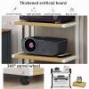 YVYKFZD 3/4-Tier AV Media Stand, Movable Audio Rack Component Cabinet, Open Stereo Cabinet Storage Wooden Shelf, Portable Multi-Function Media Storage Cabinet(Color:Black 3 Tier-19.6"X15.7"X34.6") view 4