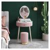 HEAIQI Vanity Desk Makeup Desk Single Luxury Makeup Table with Mirrorc Dressing Table for Bedroom Furniture Modern Mini Dresser Desk for Bedroom(Color:A) view 1