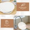 4 Pcs Wove Cotton Placemats Set with A Bowl Heat Insulated Mats Round Braided Placemats Soft Potholder Non Slip Table Mats for Dining Table Cup Dish(Beige) view 4