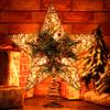 BrizLabs Christmas Tree Topper, 11 Rattan Star Treetop with 10 Warm Lights, 120V UL Certified Christmas Tree-top Star, Vine Christmas Tree Star Topper for Christmas Indoor Party Home Decor view 1