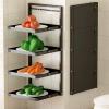 ChenTaiBB Wall-Mounted Kitchen Food Prep TraysFoldable Multilayer Food Preparation Rack, Iron Meal Prep Tray Food Tray Shelf OrganizerKitchen Serving Accessories For Holding Dishes Spices(4 layers) view 1
