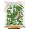 WZMPA Funny Rex Dinosaur Tote Bag Rex Lover Gift Rex Cartoon Reusable Grocery Bag Rex Merchandise (Rex Tote) view 1