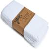 ACCENTHOME White Cotton Linen Napkin Set of 12 18x18 inch Dinner Napkins - Washable Soft Premium Hotel Quality Reusable Napkins Perfect Table Napkins for Family Dinners, Weddings & Everyday Use view 1