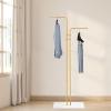 LUOSHALIYA Double L-Shaped Rods Coat Rack, Freestanding Coat Rack with Stabel Base, Entryway Coats Hanger Stand for Hallway, Bedroom, Living Room(Golden, White) view 2
