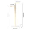 LUOSHALIYA Double L-Shaped Rods Coat Rack, Freestanding Coat Rack with Stabel Base, Entryway Coats Hanger Stand for Hallway, Bedroom, Living Room(Golden, White) view 3