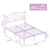 Weehom Full Size Bed Frame with Headboard, Heavy Duty Steel Slat Support Platform Under Bed Storage Space No Box Spring Needed, Purple view 2