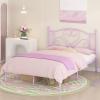 Weehom Full Size Bed Frame with Headboard, Heavy Duty Steel Slat Support Platform Under Bed Storage Space No Box Spring Needed, Purple view 4