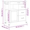 SKM Kitchen Trolley Monza 84x40x90 cm Solid Wood Pine (Weight-27KG)-6110 view 2