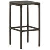 SKM Bar Stools with Cushions 4 pcs Brown Poly Rattan (Weight-26KG) view 2