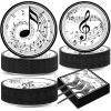 200Pcs Musical Note Plates Napkins Music Notes Themed Party Tableware Set Baby Shower Dinnerware Disposable Music Dessert Plates for Concert Birthday Party Baby Shower Decor Supplies Serve 50 view 1