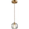 OJRGG Mini Gold Chandelier Crystal Modern Bedside Pendant Light Height Adjustable Hanging Light for Kitchen Island Entryway Dining Room Study Room Living Room Bedroom Bar Ceiling Light Fixture view 1