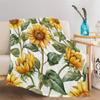 Abstract Art Plant Sunflower Throw Blanket Twin 40" x 50" Non Shedding Lightweight Green Fleece Blankets Room Decor Super Soft Warm for Adults Kids Girl Gifts, Throw Blanket for Bed Couch Bedroom Sofa view 2