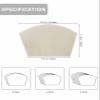 Ldtrchee Round Table Placemats Set of 6, Ivory White Wedge Shaped Place Mat for Dining Table, Modern Pure Ivory White Heat Insulation Non-Slip Table Mats for Kitchen Decor view 4