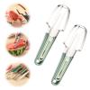 3-in-1 Watermelon Fork Slicer Cutter, 2024 New Stainless Steel Watermelon Windmill Cutter, 3 In 1 Summer Watermelon Cutting Tool Fork Slicer Knife Set for Kitchen, Camping, picnicking(Green 2pcs) view 1