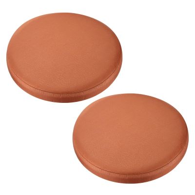 uxcell 2pcs Bar Stool Cushions, 12 Inch Round Bar Stool Cover Seat Cushion, Suitable for Chairs Stool Slipcovers, Brown