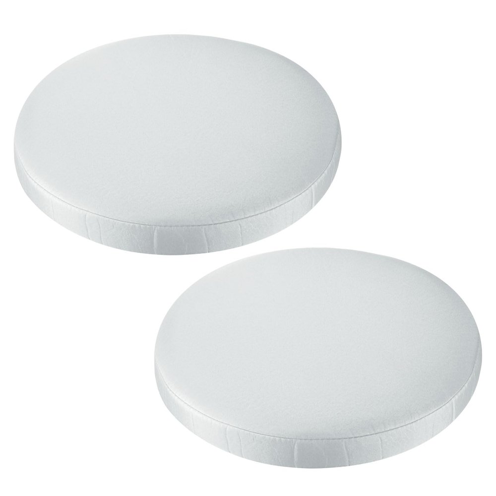 uxcell 2pcs Bar Stool Cushions, 12 Inch Round Bar Stool Cover Seat Cushion, Suitable for Chairs Stool Slipcovers, Grey