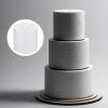 DMiotech White Round Foam Cake Dummy 4 x 4 Inch Dummy Cake Set for Birthday Party Decorating Crafts Display 2Pcs view 2