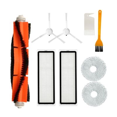 CEATYU Compatible For Xiaomi X10+/X10 Plus B101GL Robot Vacuum Cleaner Accessories Main Side Brush Hepa Filter Bag Mop Cloth(Color:Set E), rgrtyh56