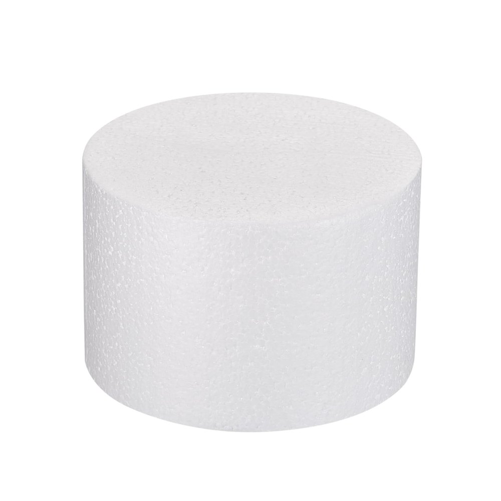 DMiotech White Round Foam Cake Dummy 4 x 6 Inch Dummy Cake Set for Birthday Party Decorating Crafts Display