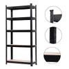 5 Tier Heavy Duty Metal Shelving Rack Unit Garage Storage Shelf Black UK view 3